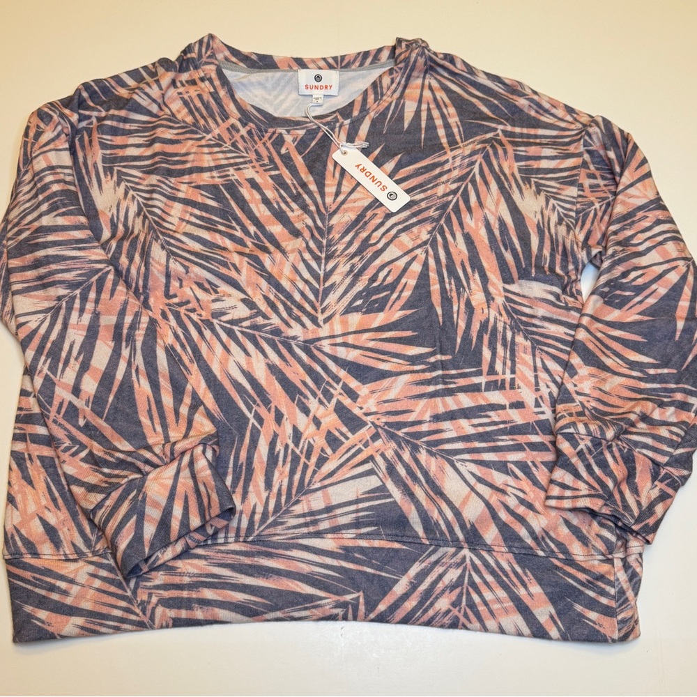 Sundry Women's‎ Long Sleeve Crew Neck Sweatshirt Multi Color Size Small/!